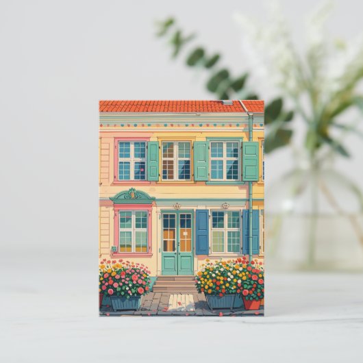 Kopenhagen Denemarken pastel Briefkaart (Staand voorkant)