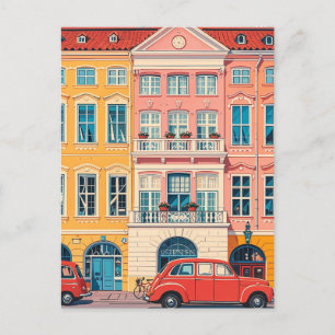Kopenhagen Denemarken  pastel Briefkaart