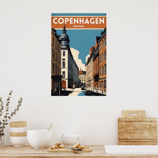 Kopenhagen Denemarken Poster (Keuken)