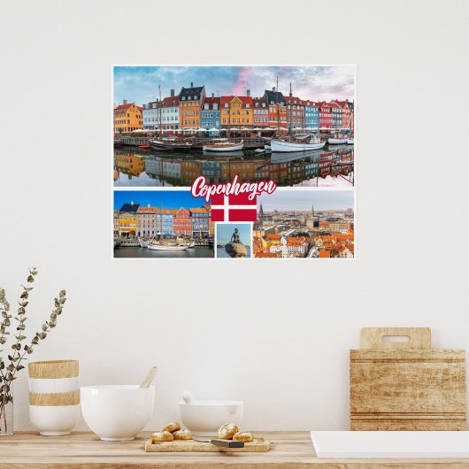 Kopenhagen Denemarken Poster (Keuken)