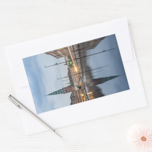 Kopenhagen Denemarken Rechthoekige Sticker (Envelop)