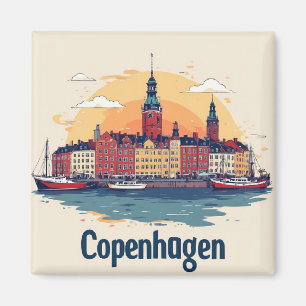 Kopenhagen Denemarken Reisbestemming Verzamelaars Magneet