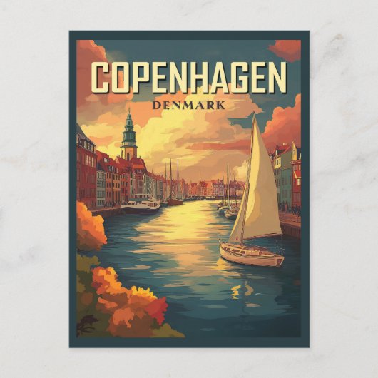  Kopenhagen Denemarken Reizen Briefkaart (Voorkant)
