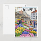 Kopenhagen Denemarken Reizen Briefkaart (Voorkant / Achterkant)