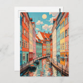  Kopenhagen Denemarken reizen Briefkaart (Voorkant / Achterkant)