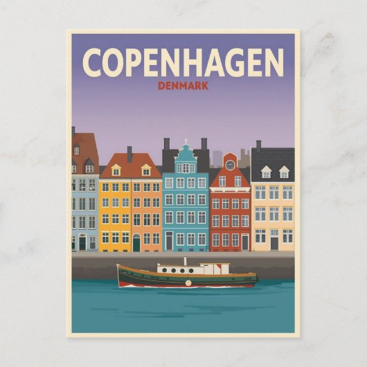 Kopenhagen Denemarken Reizen Briefkaart (Voorkant)