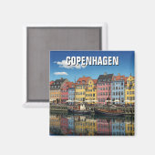 Kopenhagen Denemarken Reizen Magneet (Voorkant / Achterkant)
