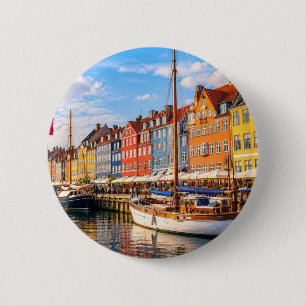 Kopenhagen Denemarken Reizen Ronde Button 5,7 Cm