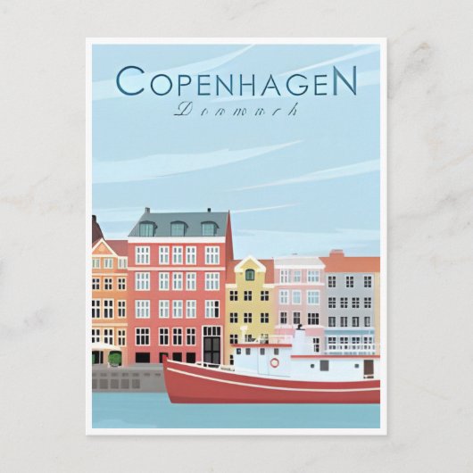 Kopenhagen Denemarken Reizen stad Europa Briefkaart (Voorkant)