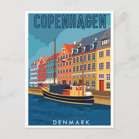 Kopenhagen Denemarken Reizen  stad Europa Briefkaart (Voorkant)