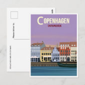 Kopenhagen Denemarken Reizen  stad Europa Briefkaart (Voorkant / Achterkant)