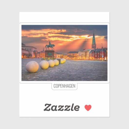 Kopenhagen, Denemarken reizen Sticker (Vel)