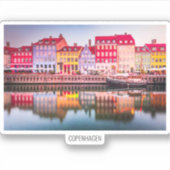 Kopenhagen, Denemarken reizen Sticker (Voorkant)