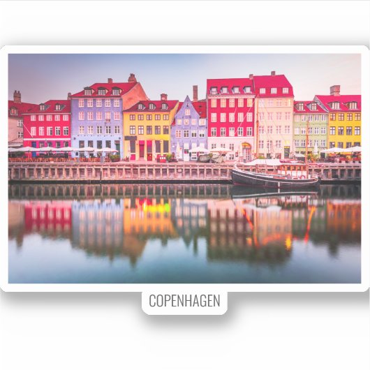Kopenhagen, Denemarken reizen Sticker (Voorkant)
