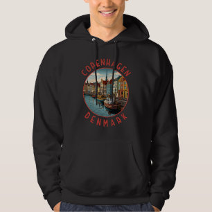 Kopenhagen Denemarken Retro Noodcirkel Hoodie