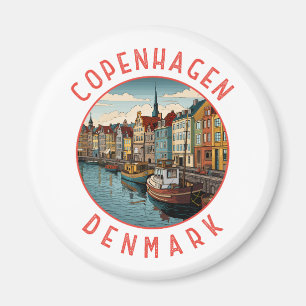 Kopenhagen Denemarken Retro Noodcirkel Magneet