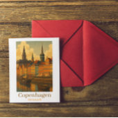 Kopenhagen Denemarken Retro Reizen Briefkaart