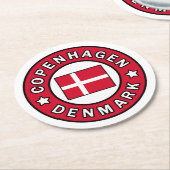 Kopenhagen Denemarken Ronde Kartonnen Onderzetter (Gebogen)
