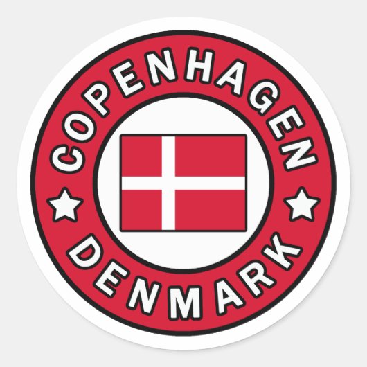 Kopenhagen Denemarken Ronde Sticker (Voorkant)