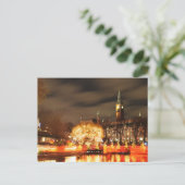 Kopenhagen, Denemarken 's nachts Briefkaart (Staand voorkant)