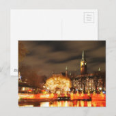 Kopenhagen, Denemarken 's nachts Briefkaart (Voorkant / Achterkant)
