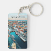 Kopenhagen, Denemarken schilderachtig foto Sleutelhanger (achterkant)