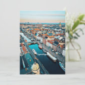 Kopenhagen, Denemarken schilderachtig uitzicht Bedankkaart (Staand voorkant)