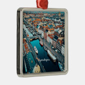Kopenhagen, Denemarken schilderachtig uitzicht Metalen Ornament (Rechts)