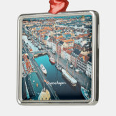 Kopenhagen, Denemarken schilderachtig uitzicht Metalen Ornament (Links)