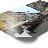 Kopenhagen, Denemarken, Sidewalk Cafes Foto Afdruk (Hoek)