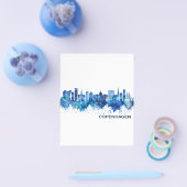 Kopenhagen Denemarken Silhouette Blauw Flyer (Enkel)