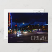 Kopenhagen Denemarken stad bij nacht briefkaart (Voorkant / Achterkant)
