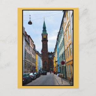 Kopenhagen, Denemarken, stadhuis Briefkaart