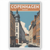 Kopenhagen Denemarken Sticker (Voorkant)