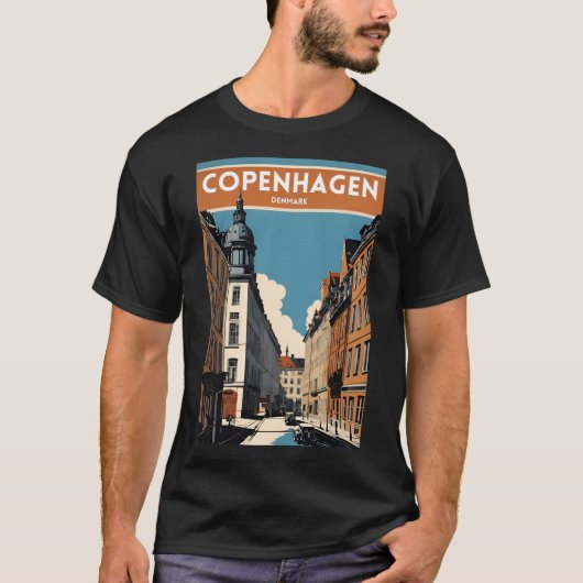 Kopenhagen Denemarken T-shirt (Voorkant)
