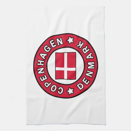 Kopenhagen Denemarken Theedoek (Verticaal)