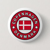 Kopenhagen Denemarken-toets Ronde Button 5,7 Cm (Voorkant)