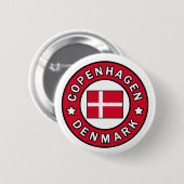 Kopenhagen Denemarken-toets Ronde Button 5,7 Cm (Voorkant /achterkant)