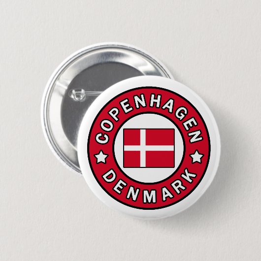 Kopenhagen Denemarken-toets Ronde Button 5,7 Cm (Voorkant /achterkant)