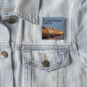 Kopenhagen Denemarken Vierkante Button 5,1 Cm (In situ)