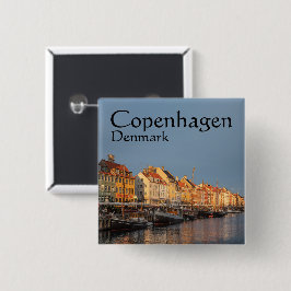 Kopenhagen Denemarken Vierkante Button 5,1 Cm