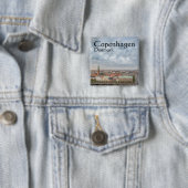 Kopenhagen Denemarken Vierkante Button 5,1 Cm (In situ)