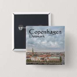 Kopenhagen Denemarken Vierkante Button 5,1 Cm