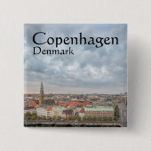 Kopenhagen Denemarken Vierkante Button 5,1 Cm (Voorkant)