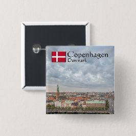 Kopenhagen Denemarken Vierkante Button 5,1 Cm