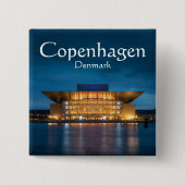Kopenhagen Denemarken Vierkante Button 5,1 Cm (Voorkant)