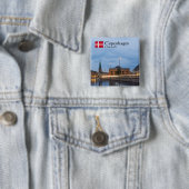 Kopenhagen Denemarken Vierkante Button 5,1 Cm (In situ)