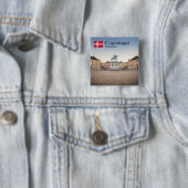 Kopenhagen Denemarken Vierkante Button 5,1 Cm (In situ)
