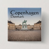 Kopenhagen Denemarken Vierkante Button 5,1 Cm (Voorkant)