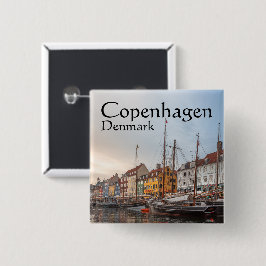 Kopenhagen Denemarken Vierkante Button 5,1 Cm
